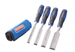 Faithfull 4 Piece Soft Grip Chisel Set in Roll £23.99